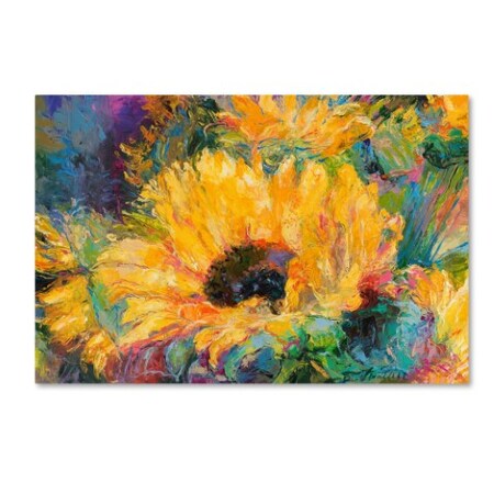 Trademark Fine Art Richard Wallich 'Blue Sunflowers ' Canvas Art, 12x19 ALI5891-C1219GG